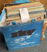 A selection of 12 inch vinyl record albums.