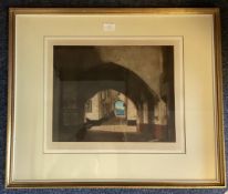 SIR DAVID YOUNG CAMERON: (Scottish, 1865 - 1945): A gilt framed and glazed lithograph.