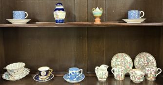 A selection of various cabinet cups and saucers.