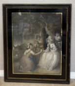 A framed and glazed mezzotint.