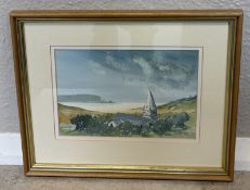 KEN DUXBURY: (Cornish, 20th Century): A framed and glazed watercolour.