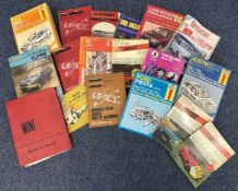 A collection of Haynes and other car manuals.