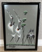 A LUBYART: (South African, 20th Century): A framed and glazed acrylic on paper.