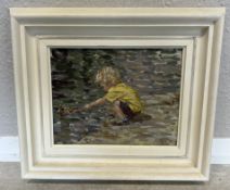 SHEILA TIFFIN: (British, b. 1952): A framed oil on canvas.