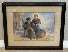 WILLIAM CROSS BUCHANAN: (American, 19th Century): A framed and glazed watercolour.