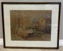EDWARD C BOOTH: (British, 1821 - 1893): A framed and glazed watercolour.