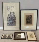 RAFAEL ORTIZ AUFAU: (Spanish, 1935 - 2000): A framed and glazed coloured lithograph etc.