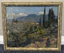 GERTRUDE JAMIESON / BIDDY MACDONALD JAMIESON: (British, 1871 - 1952): A framed and glazed oil.