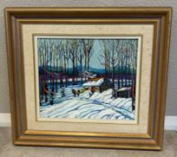 ALAIN SURPRENANT: (Canadian, 20th Century): A framed acrylic on canvas.