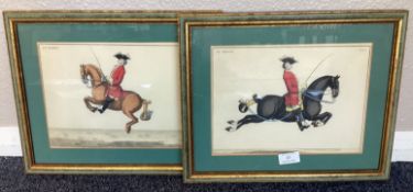 A pair of framed and glazed prints entitled LE PEGASE and LE HARDI.