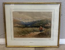 DAVID COX: (British: 1783 - 1859): A framed and glazed watercolour landscape.