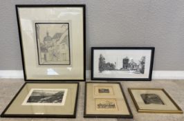 A selection of five framed and glazed pencil signed limited edition lithographs and prints.