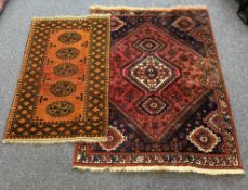 Two Oriental rugs.