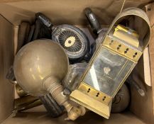 A large copper lamp etc.