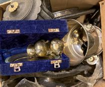 A good collection of silver-plated wares.