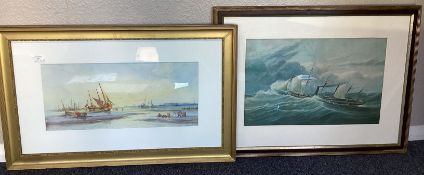 EDWIN EARP: (British, 1851 - 1945): A gilt framed and glazed watercolour.