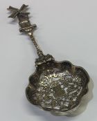 A Dutch silver sifter spoon.