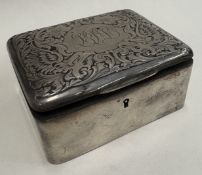 An American silver jewellery box.