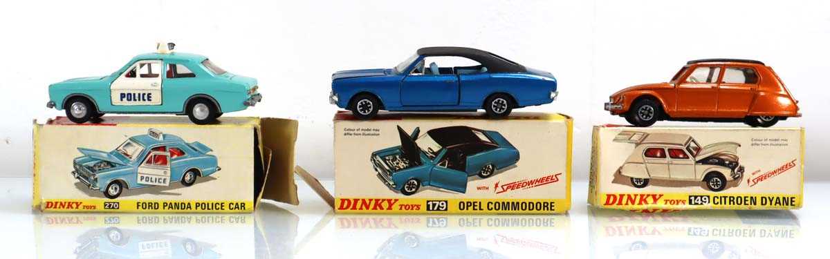 DINKY  2  Limousines 179 & 180 - DINKY Réf 179 Opel Commodore With Speewheels Blueblack