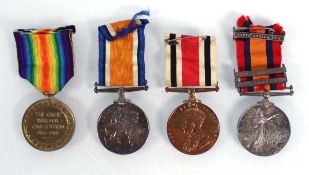 A Boer War & First World War group of medals awarded to 8316 Private William Douglas Volunteer