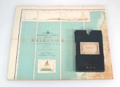 Edward Stanford and John Bartholomew & Co.: a linen-back map of Palestine (Physical) in a slip