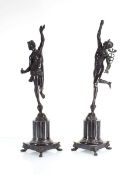 After Giambologna (Italian, 1529-1608), a 20th century bronze figure modelled as 'Fortuna'