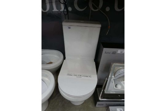 +VAT Tavistock white ceramic WC with bowl, cistern and lid