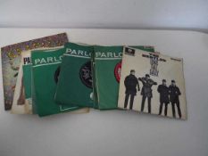 Small box of 7" vinyl records incl. 15 Beatles singles incl. Long Tall Sally, From Me To You and