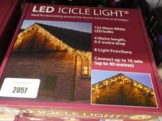 +VAT x2 boxed LED icicle lights - 4 metre length outdoor