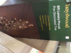 +VAT Boxed 6ft pre lit pre decorated Christmas tree