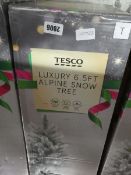 +VAT Boxed luxury 6.5ft alpine snow Christmas tree