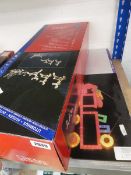 x1 boxed outdoor light up Santa sleigh & reindeers & x1 boxed indoor light up Christmas train