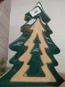 +VAT Unboxed Christmas themed nesting wooden trees in green