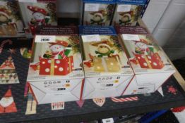 +VAT Boxed set of 3 LED holiday figurines - x2 Snowman, x1 Reindeer