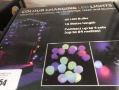 +VAT x2 boxed colour changing LED lights - 16 metre length indoor/outdoor