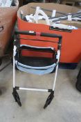 Days black and white 4 wheel collapsible rollator