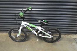 Boys Apollo BMX bike in white and green