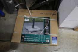 +VAT Boxed granite stone garden parasol base