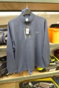 +VAT Mens Callaway 1/4 zip long sleeve top in navy blue (size XL) with Callaway blue and white