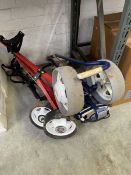 3 folding manual golf trolleys