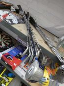 Bundle of golf clubs including Donnay Slammer II driver, various Greenway irons