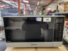+VAT Panasonic NN-SF464N inverter microwave oven in black and silver finish