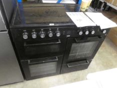Beko 5 hob electric 4 door oven in black