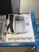 +VAT Simple Human stainless steel pedal bin, boxed