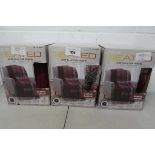 +VAT x3 Berkshire heated luxe faux fur throws in 'tartan'