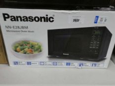 +VAT Boxed Panasonic NN-E28JBM digital microwave oven in black