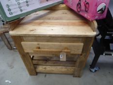Timber potting station with built in drawer and underneath storage