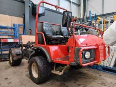 Grillo PK600 (Gambetti) utility vehicle in red with 4-wheel drive & 4-wheel steering, Lombardini 3-