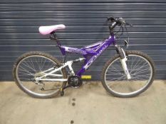 Cy-Kiki universal purple dual suspension mountain bike