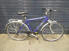 Raleigh Pioneer 160 blue town bike with front suspension